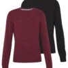 Pier One 2 Pack- Trui - Black/Bordeaux 2 Pier One 2 Pack- Trui - Black/Bordeaux -Pier One 0560ab89afbf4b329d7f552a3e377cae