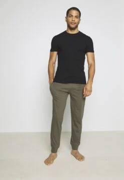 Pier One 2 Pack - Pyjamabroek - Black/Khaki