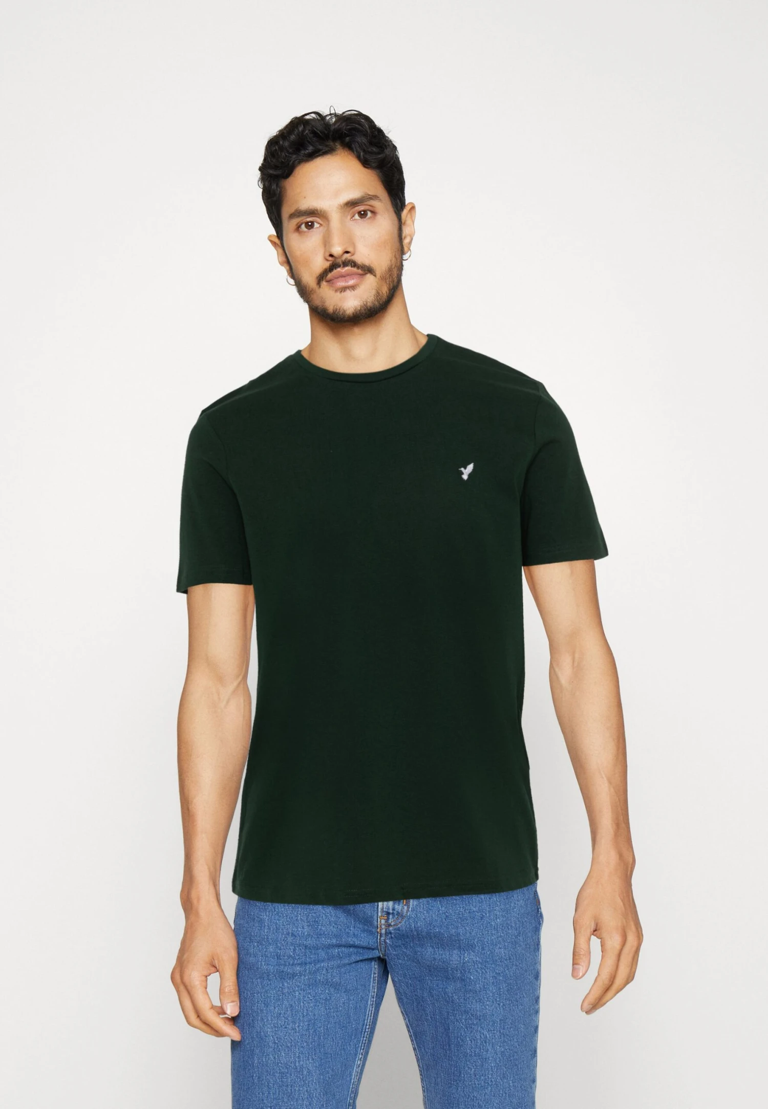 Pier One 5 Pack - T-Shirt Basic - White/Ark Green/Blue 4 Pier One 5 Pack - T-Shirt Basic - White/Ark Green/Blue - Afbeelding 2