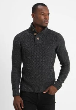 Pier One Trui - Mottled Dark Grey