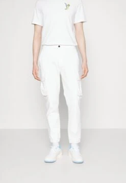 Pier One Cuffed Skinny Trouser- Cargobroek - White