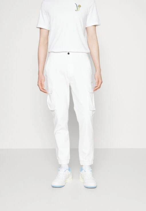 Pier One Cuffed Skinny Trouser- Cargobroek - White