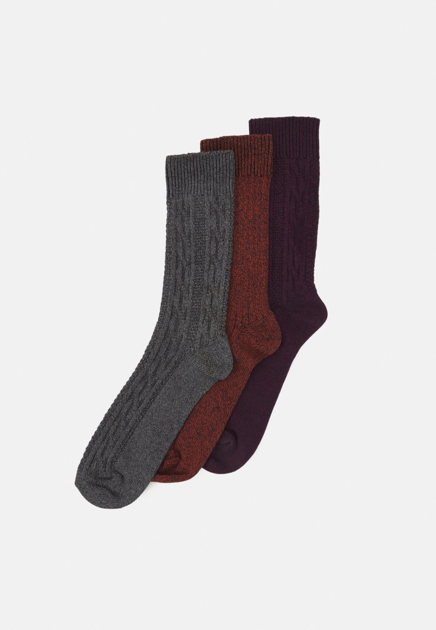 Pier One 3Pack - Sokken - Dark Green/Orange/Bordeaux 3 Pier One 3Pack - Sokken - Dark Green/Orange/Bordeaux