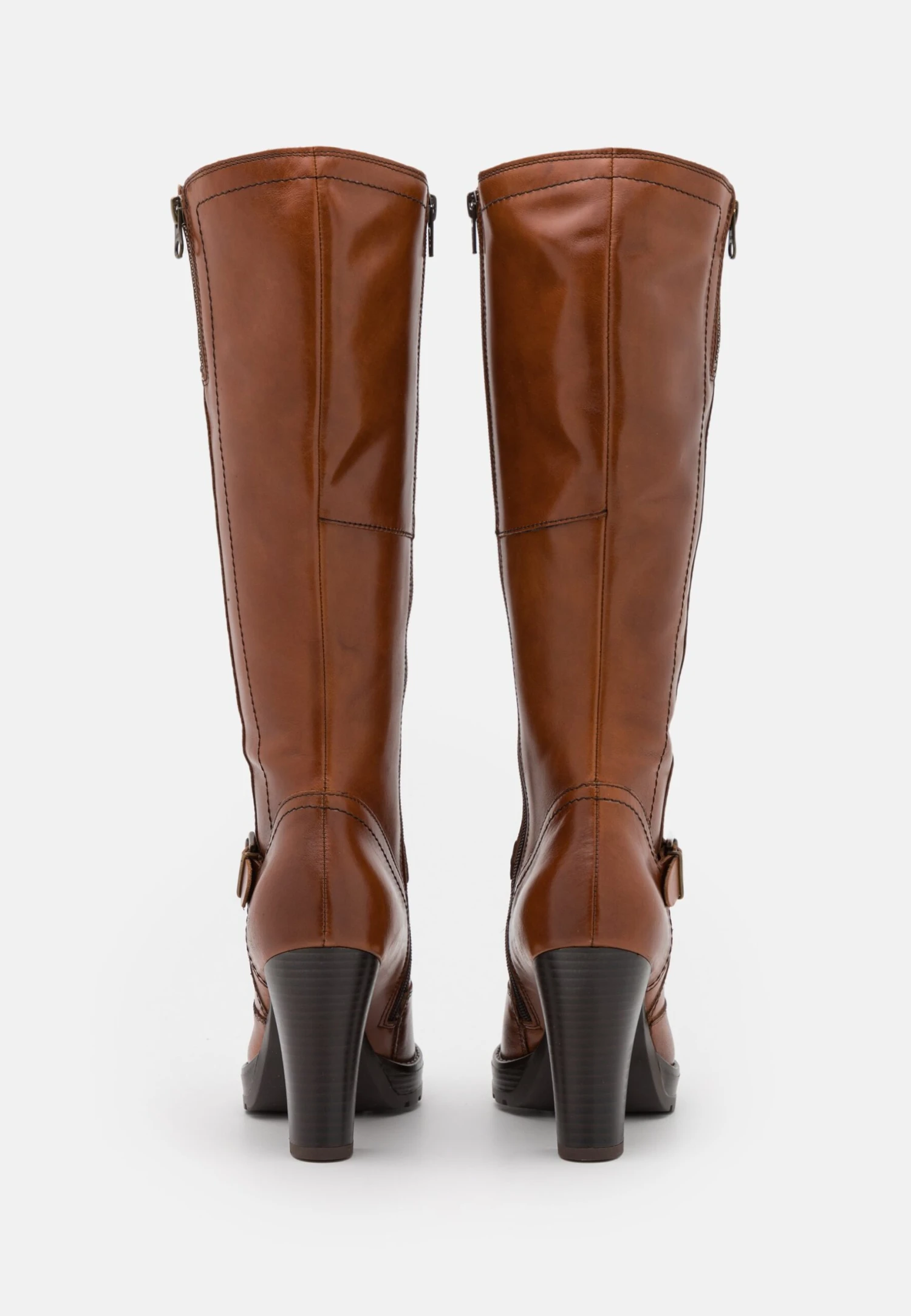 Pier One Leather- Laarzen Met Hoge Hak - Cognac 6 Pier One Leather- Laarzen Met Hoge Hak - Cognac - Afbeelding 4