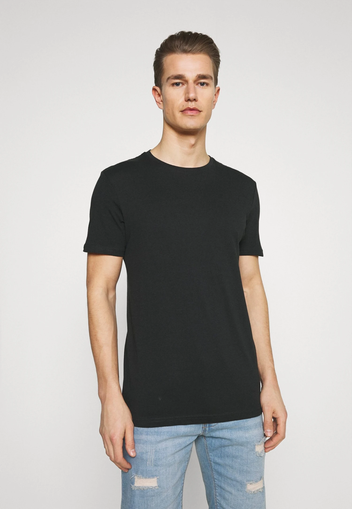 Pier One 3 Pack - T-Shirt Basic - Black/Grey/Bordeaux 7 Pier One 3 Pack - T-Shirt Basic - Black/Grey/Bordeaux - Afbeelding 5