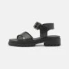 Pier One Leather - Sandalen - Black 2 Pier One Leather - Sandalen - Black -Pier One 2a3272ea82f840aab7f57e9006195aa6