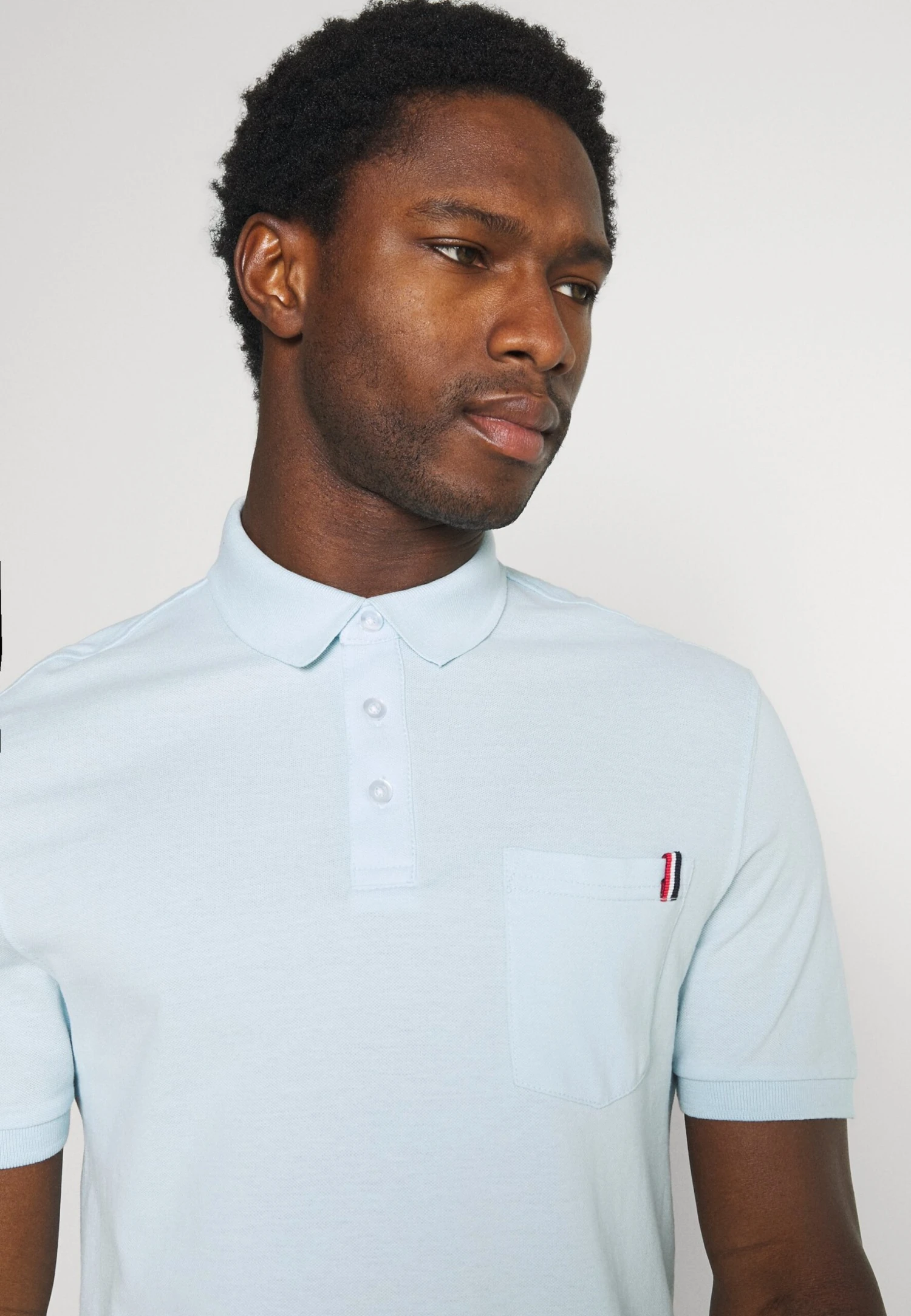 Pier One Tricolore Trim- Poloshirt - Light Blue 6 Pier One Tricolore Trim- Poloshirt - Light Blue - Afbeelding 4