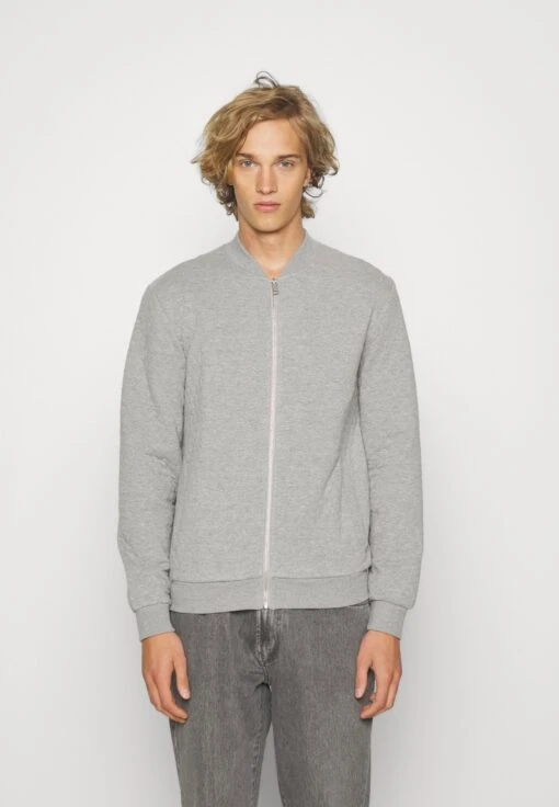 Pier One Sweater Met Rits - Mottled Grey