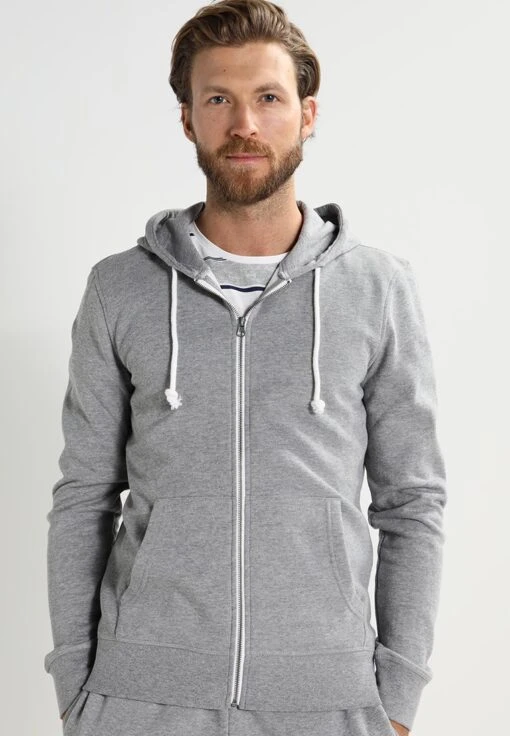 Pier One Sweater Met Rits - Grey Melange