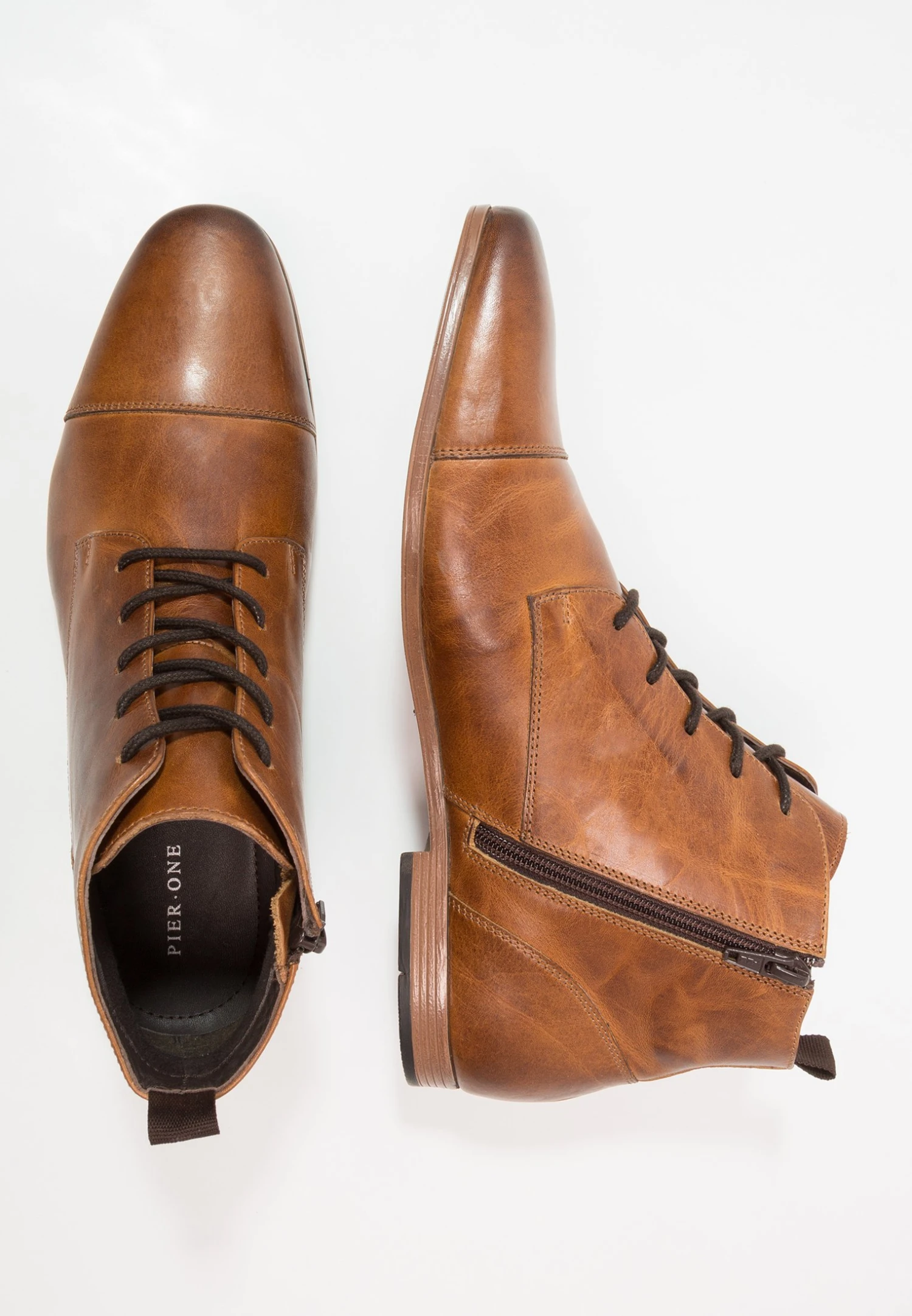 Pier One Veterboots - Cognac 4 Pier One Veterboots - Cognac - Afbeelding 2