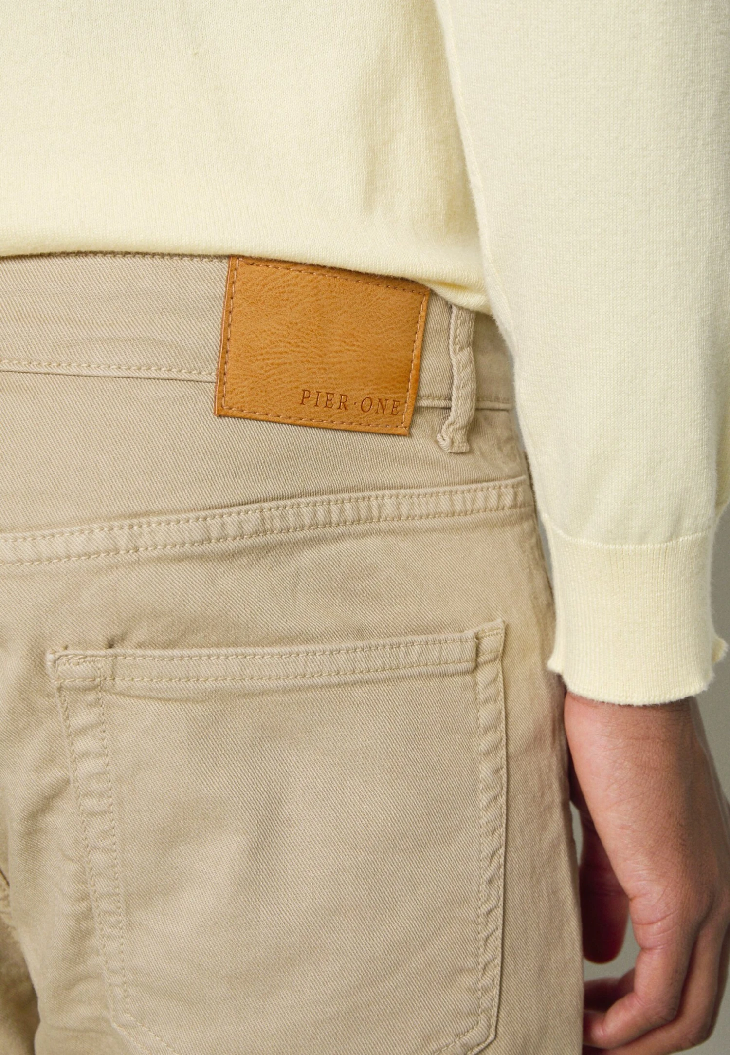 Pier One Slim Fit Jeans - Beige 9 Pier One Slim Fit Jeans - Beige - Afbeelding 7