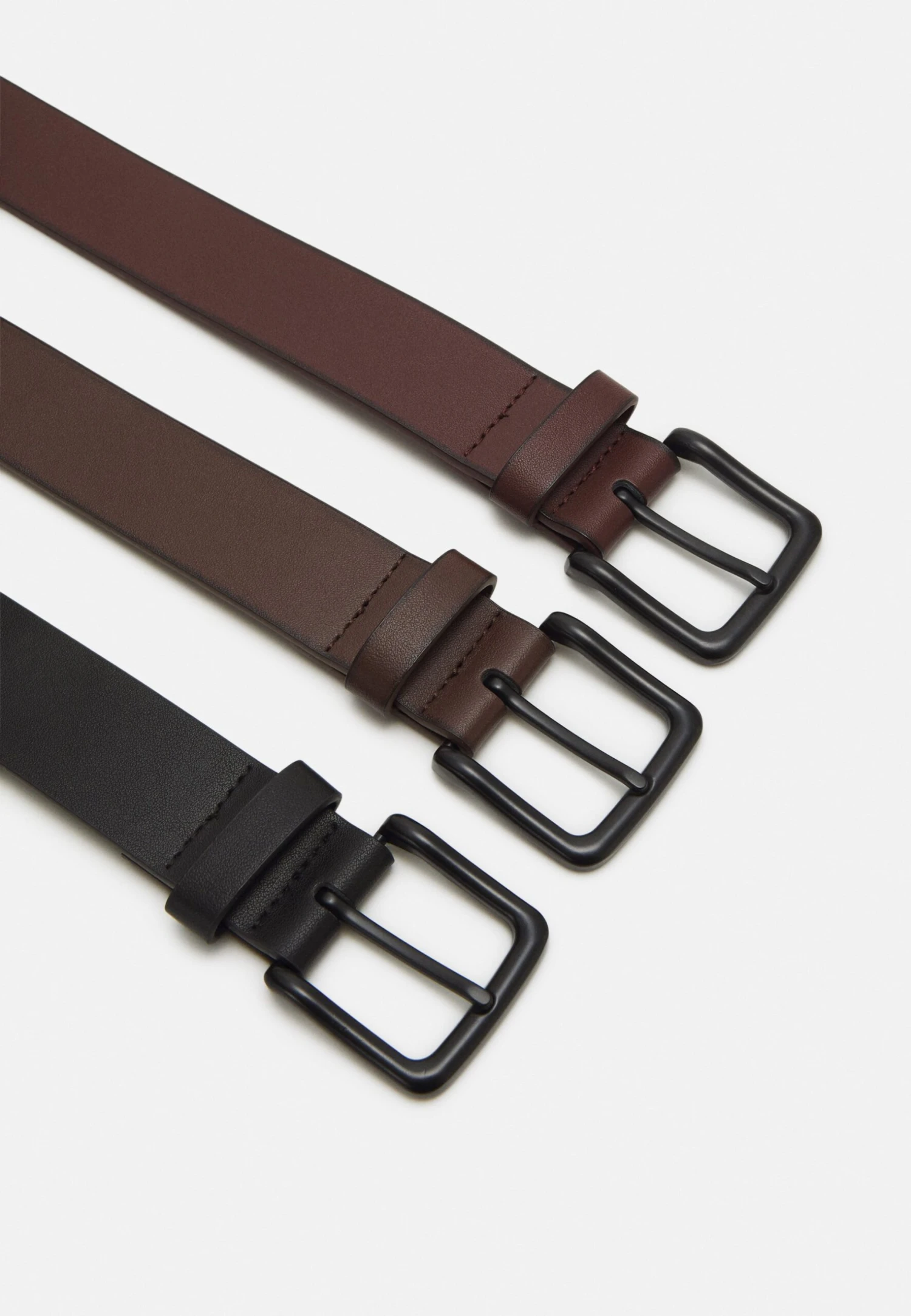 Pier One 3 Pack Unisex - Riem - Black/Brown/Dark Brown 4 Pier One 3 Pack Unisex - Riem - Black/Brown/Dark Brown - Afbeelding 2