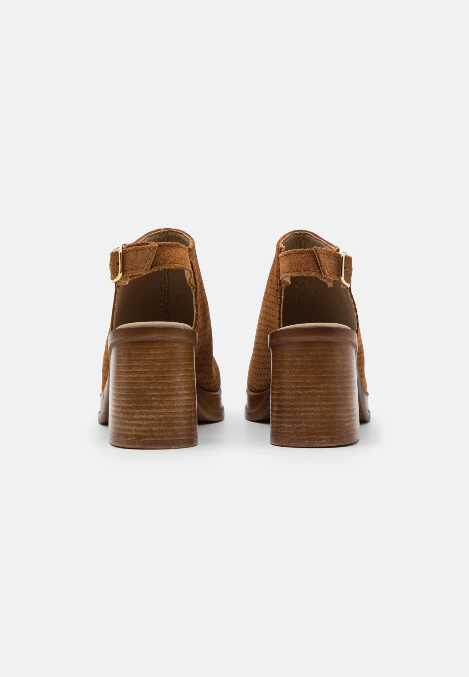 Pier One Leather - Sandalen Met Plateauzool - Cognac 6 Pier One Leather - Sandalen Met Plateauzool - Cognac - Afbeelding 4