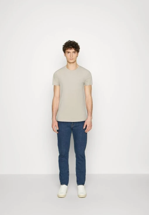 Pier One 3 Pack - T-Shirt Basic - Brown/Beige/Light Blue