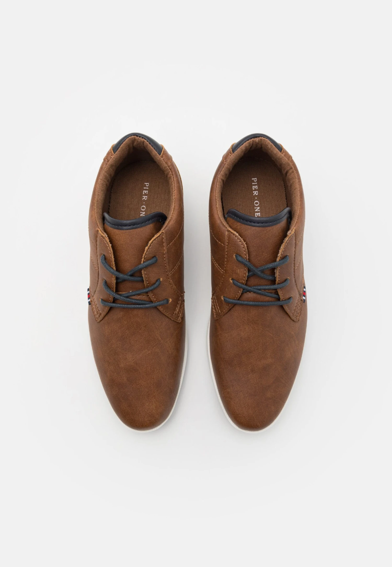 Pier One Sportieve Veterschoenen - Cognac/White 6 Pier One Sportieve Veterschoenen - Cognac/White - Afbeelding 4