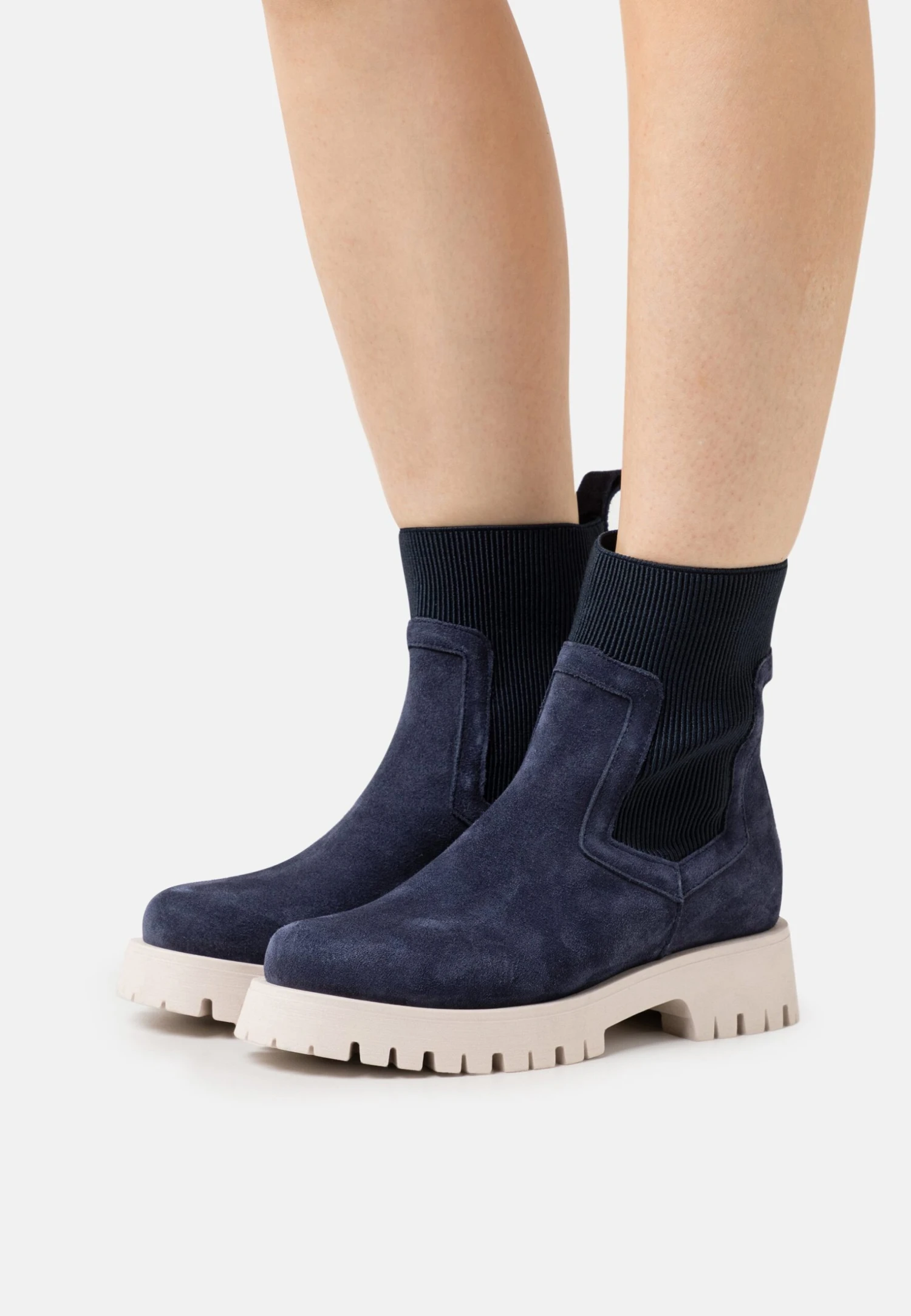 Pier One Leather - Enkellaarsjes Met Plateauzool - Dark Blue 3 Pier One Leather - Enkellaarsjes Met Plateauzool - Dark Blue