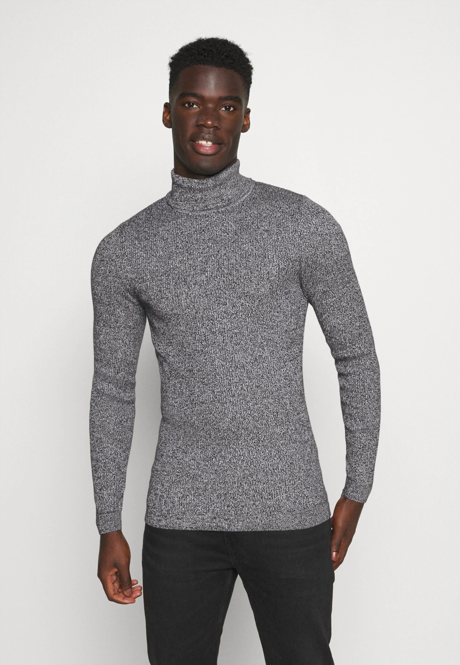 Pier One Muscle Fit Turtle - Trui - Mottled Grey 3 Pier One Muscle Fit Turtle - Trui - Mottled Grey