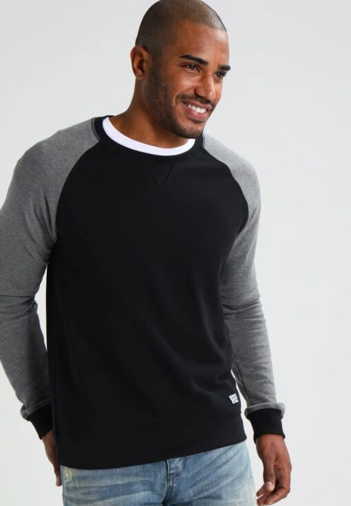 Pier One Sweater - Grey Melange/Black