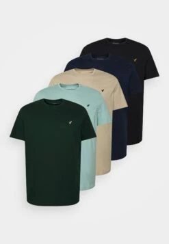 Pier One 5 Pack - T-Shirt Basic - Dark Green/Beige/Light Blue 14 Pier One 5 Pack - T-Shirt Basic - Dark Green/Beige/Light Blue -Pier One 7af36362bd71478faf64c035d446b9b1