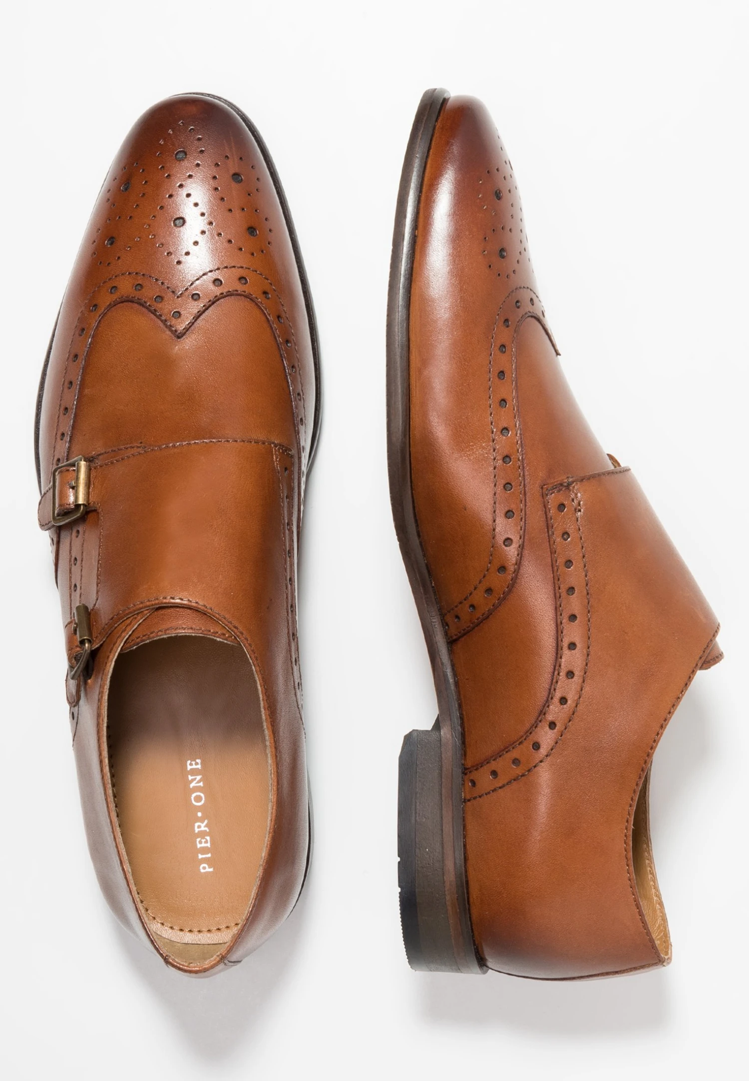 Pier One Leather - Instappers - Cognac 8 Pier One Leather - Instappers - Cognac - Afbeelding 6
