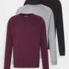 Pier One 3 Pack - Sweater - Bordeaux/Black/Grey 1 Pier One 3 Pack - Sweater - Bordeaux/Black/Grey -Pier One 821baf19d3fa4e8d90ae47bb097c8d40