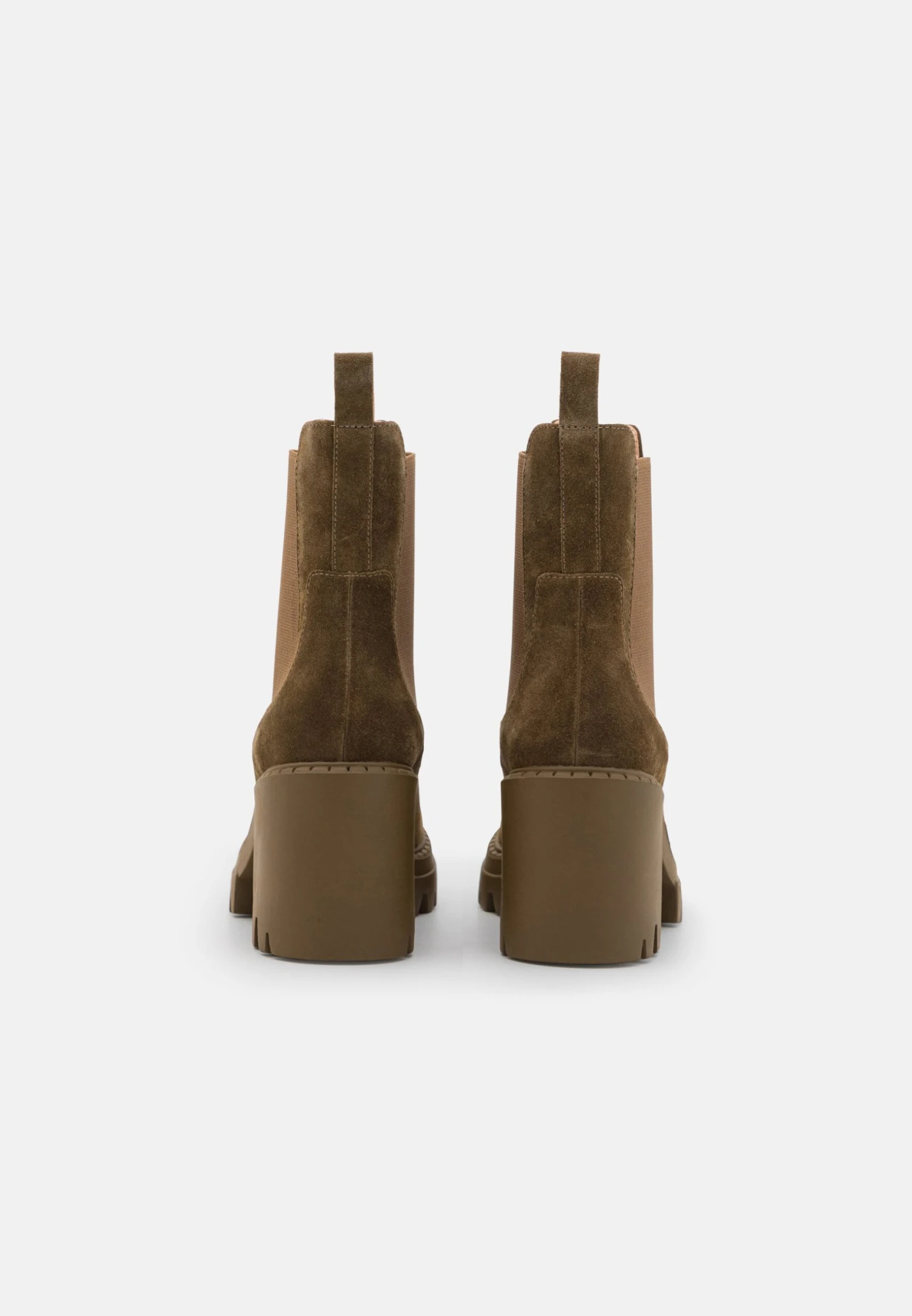 Pier One Leather - Enkellaarsjes Met Hoge Hak - Khaki 6 Pier One Leather - Enkellaarsjes Met Hoge Hak - Khaki - Afbeelding 4