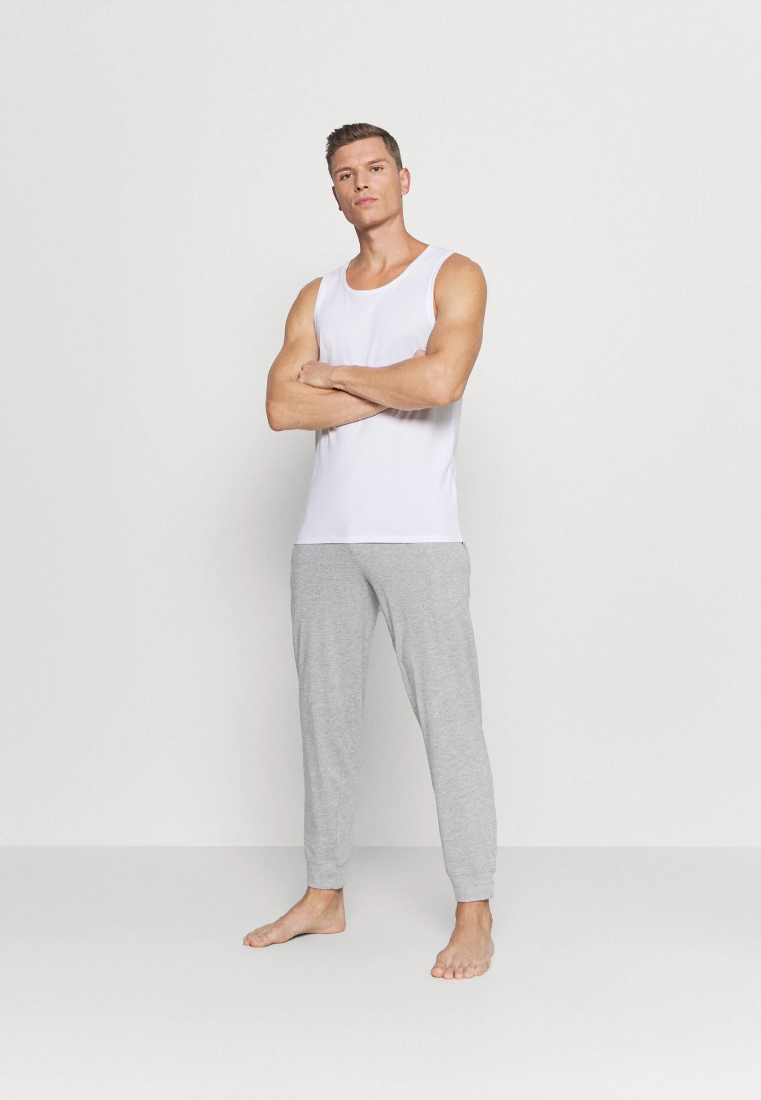 Pier One 2 Pack - Pyjamabroek - Mottled Dark Grey/Mottled Grey 3 Pier One 2 Pack - Pyjamabroek - Mottled Dark Grey/Mottled Grey