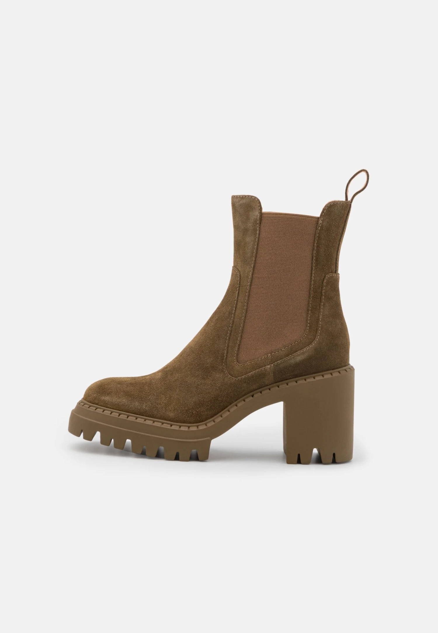 Pier One Leather - Enkellaarsjes Met Hoge Hak - Khaki 4 Pier One Leather - Enkellaarsjes Met Hoge Hak - Khaki - Afbeelding 2
