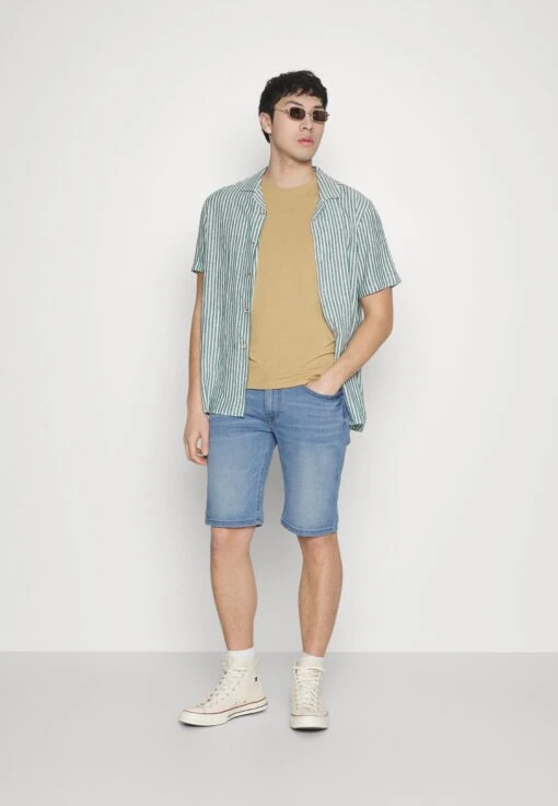 Pier One Jeansshort - Light Blue Denim