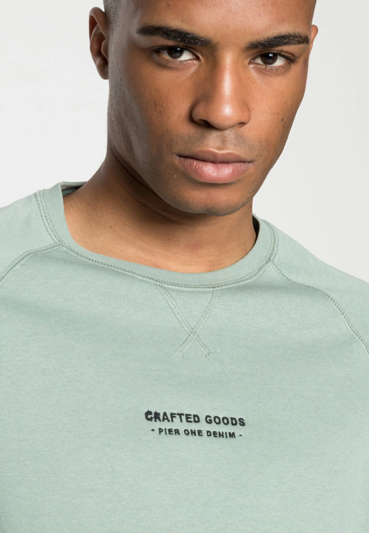 Pier One Crafted Goods Crew - Sweater - Green 7 Pier One Crafted Goods Crew - Sweater - Green - Afbeelding 5