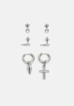 Pier One 3 Pack Unisex - Oorbellen - Silver-Coloured