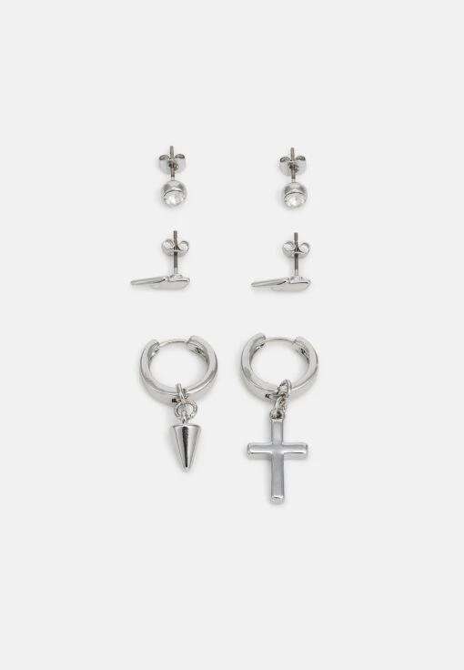Pier One 3 Pack Unisex - Oorbellen - Silver-Coloured
