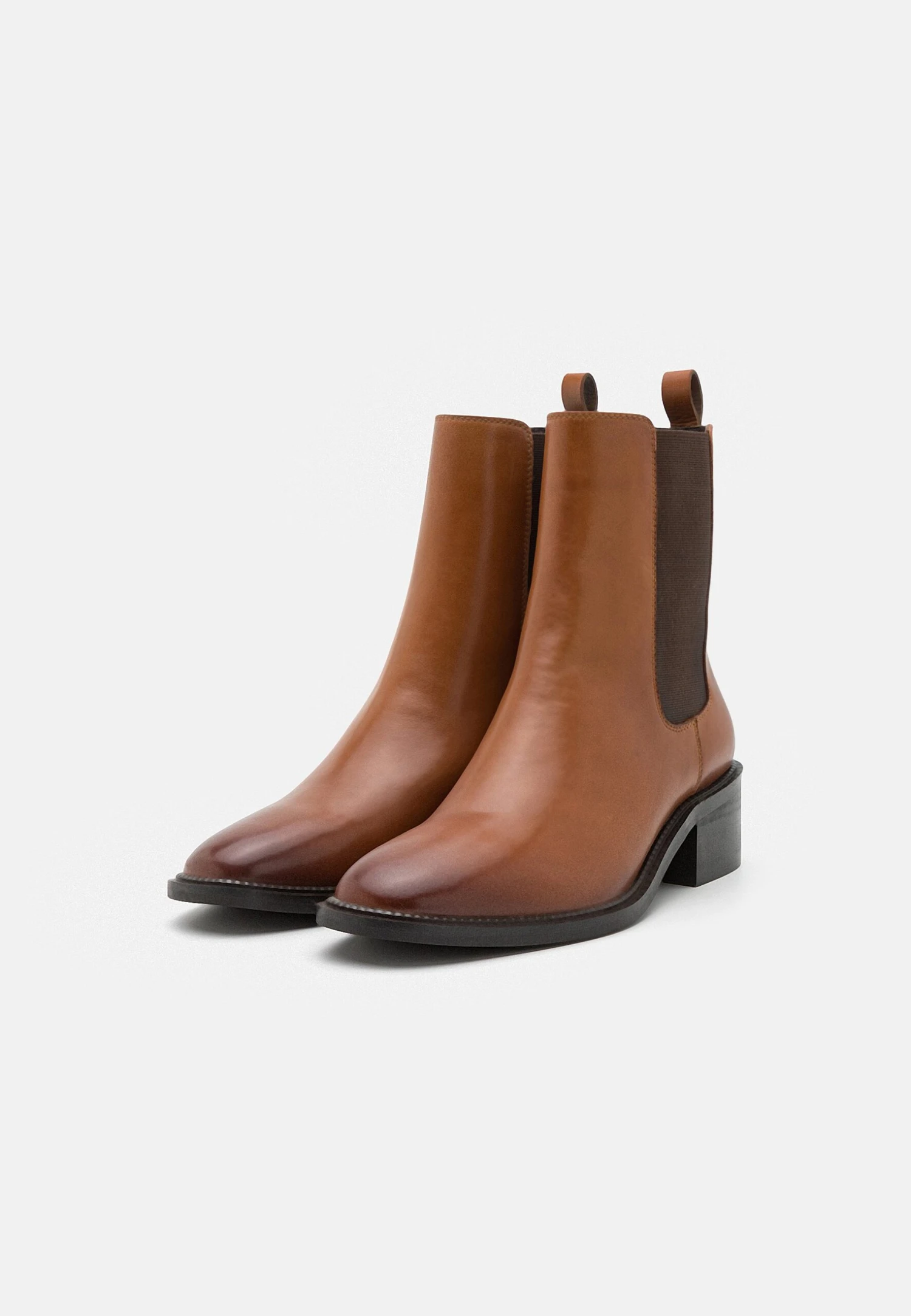 Pier One Leather- Korte Laarzen - Cognac 4 Pier One Leather- Korte Laarzen - Cognac - Afbeelding 3