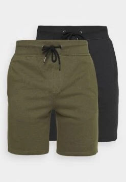 Pier One 2 Pack - Shorts - Black/Olive 12 Pier One 2 Pack - Shorts - Black/Olive -Pier One 97446a5d1f4444a39e0756e4edaa81f0