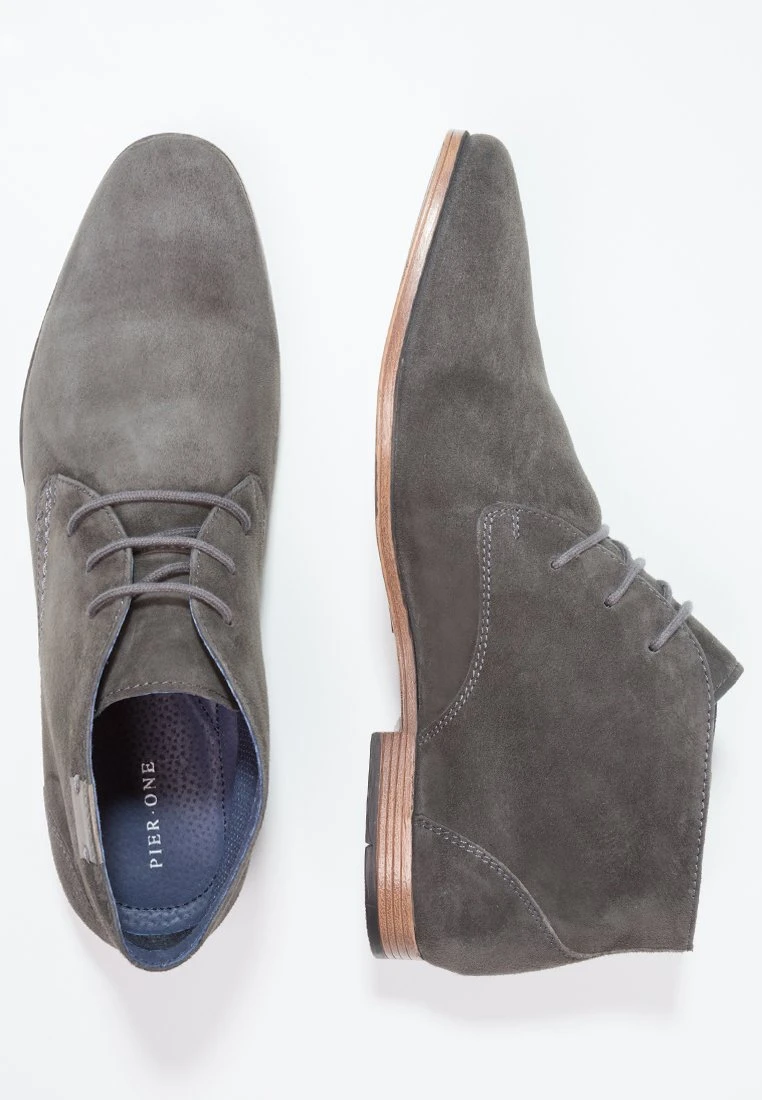 Pier One Veterschoenen - Shark/Cognac 4 Pier One Veterschoenen - Shark/Cognac - Afbeelding 2