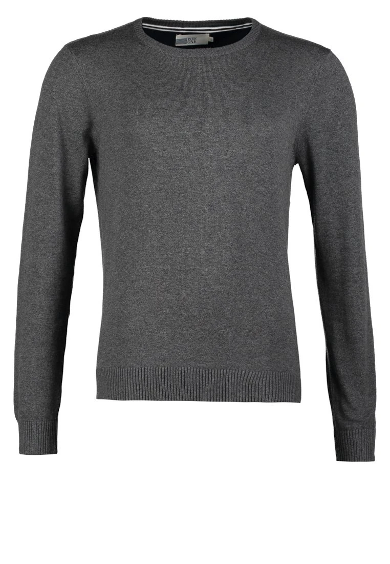 Pier One Basic Crewneck - Trui - Dark Grey Melange 7 Pier One Basic Crewneck - Trui - Dark Grey Melange - Afbeelding 5