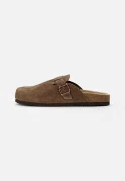 Bestsellers 9 Pier One Leather Unisex - Pantoffels - Brown