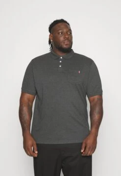 Pier One Tricolore Trim- Poloshirt - Dark Grey