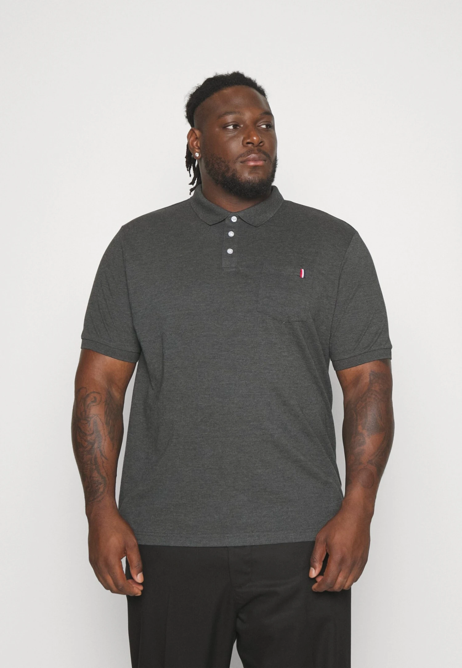Pier One Tricolore Trim- Poloshirt - Dark Grey 3 Pier One Tricolore Trim- Poloshirt - Dark Grey