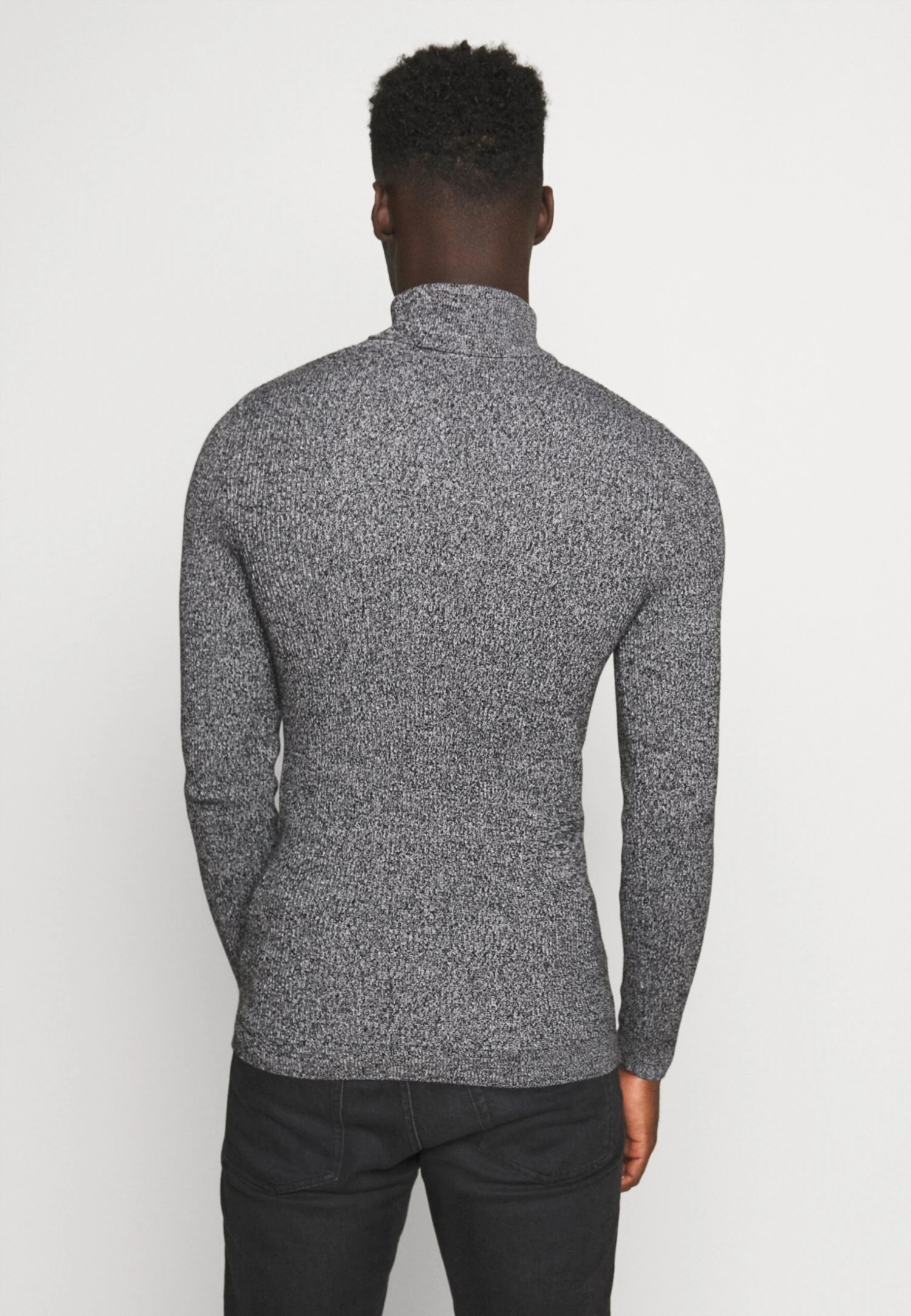 Pier One Muscle Fit Turtle - Trui - Mottled Grey 5 Pier One Muscle Fit Turtle - Trui - Mottled Grey - Afbeelding 3