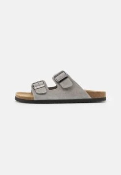Bestsellers 13 Pier One Leather Unisex - Pantoffels - Grey