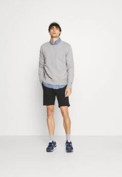Pier One 3 Pack - Shorts - Black/Mottled Light Grey/Dark Blue