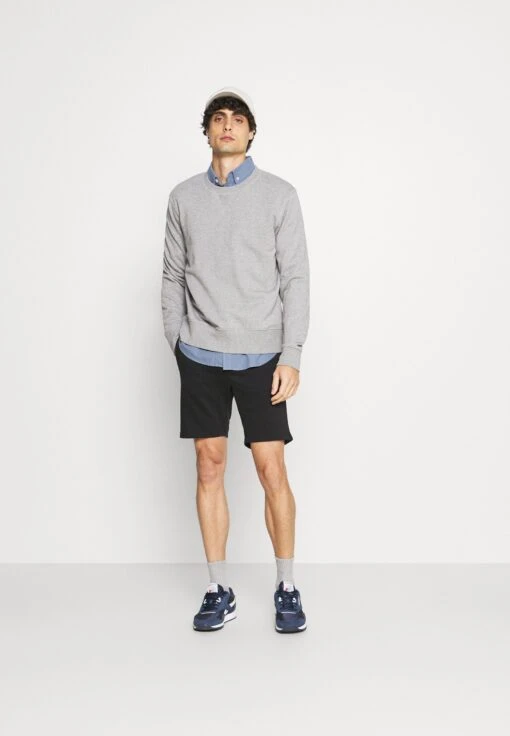 Pier One 3 Pack - Shorts - Black/Mottled Light Grey/Dark Blue