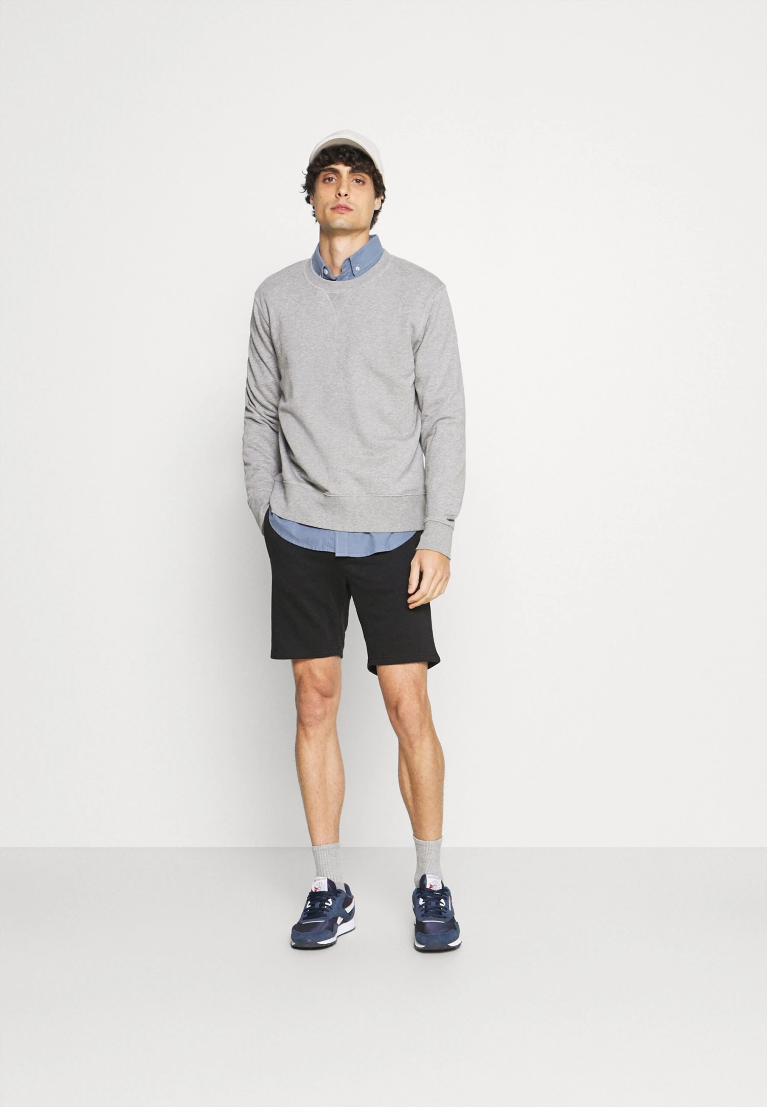 Pier One 3 Pack - Shorts - Black/Mottled Light Grey/Dark Blue 3 Pier One 3 Pack - Shorts - Black/Mottled Light Grey/Dark Blue
