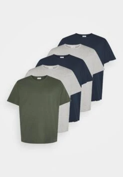 Pier One 5 Pack - T-Shirt Basic - Khaki/Grey/Dark Blue 12 Pier One 5 Pack - T-Shirt Basic - Khaki/Grey/Dark Blue -Pier One d3fe6e185c83415bbbdfd7d53b4f9bb2
