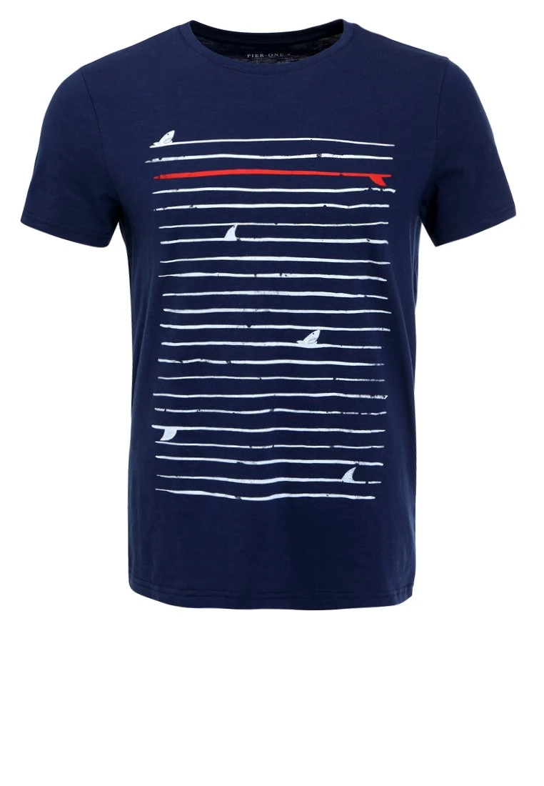 Pier One T-Shirt Print - Navy 8 Pier One T-Shirt Print - Navy - Afbeelding 6