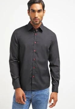 Pier One Overhemd - Black/Red