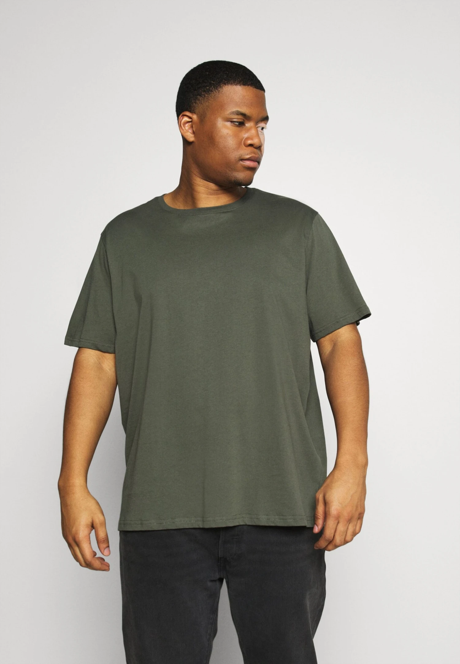 Pier One 5 Pack - T-Shirt Basic - Khaki/Grey/Dark Blue 6 Pier One 5 Pack - T-Shirt Basic - Khaki/Grey/Dark Blue - Afbeelding 4