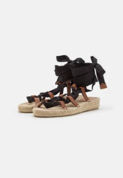 Pier One Leather - Sandalen Met Plateauzool - Black 10 Pier One Leather - Sandalen Met Plateauzool - Black -Pier One e4893432745b487d96a5f8d23b6bd3a5