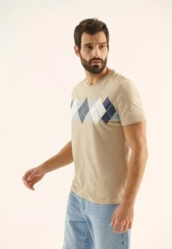 Pier One T-Shirt Print - Beige